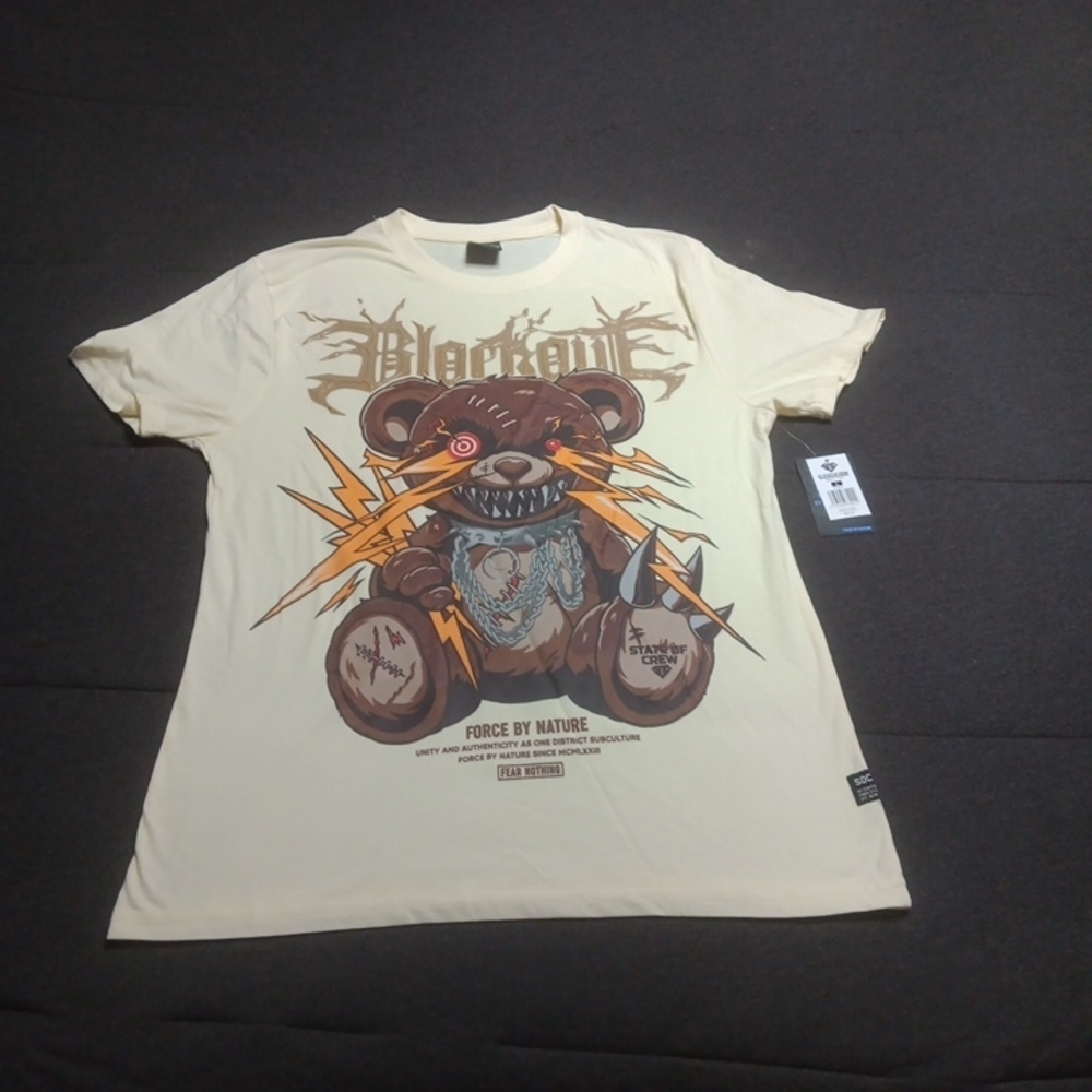 State Of Crew , Force Of Nature. Cream Color Graphic Tee, New With Tags. Size L